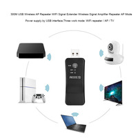 Bezprzewodowy USB uniwersalny 300 mb/s Adapter Wifi RJ-45 Port sieć Ethernet most Repeater klienta dla nowych Smart TV 3